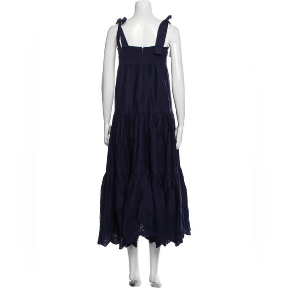NWOT JASON WU Navy Blue Maxi Embroidered Dress - Picture 2 of 4